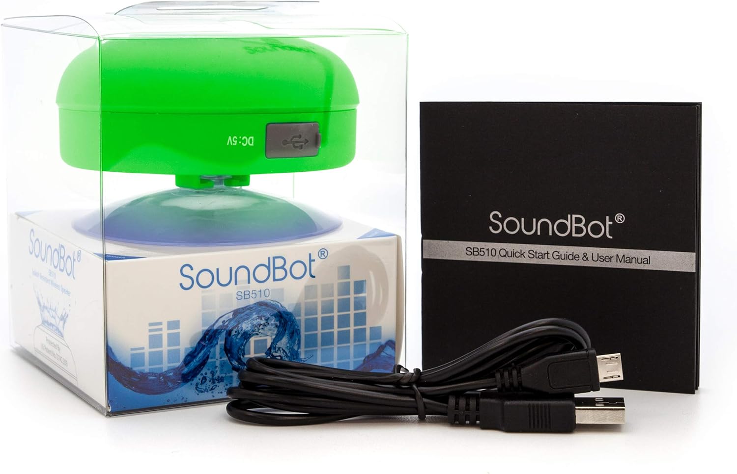 Soundbot SB510 HD Altavoz de ducha Bluetooth resistente al agua, manos libres portátil con micrófono integrado, 6 horas de tiempo de reproducción,