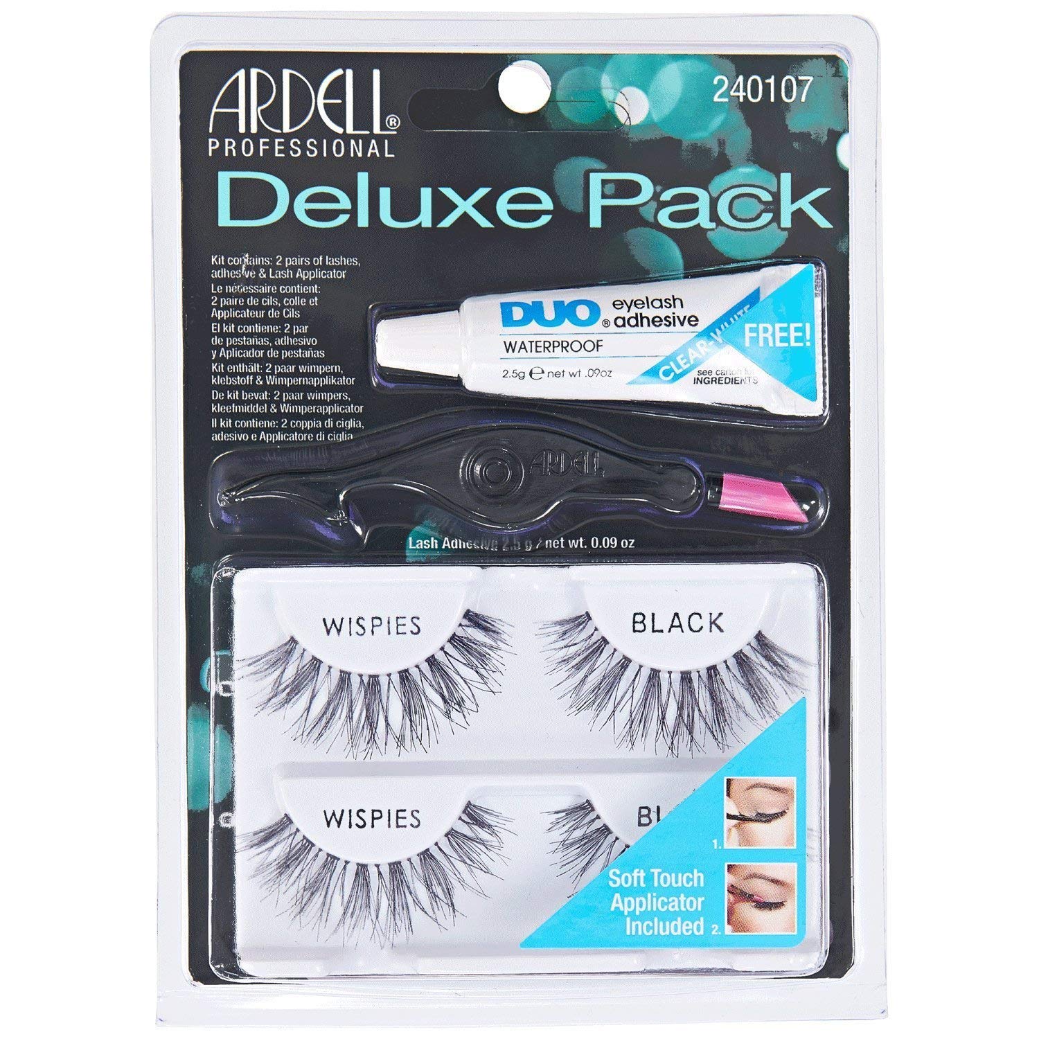 Ardell Paquete Deluxe Wispies Pestañas Negras