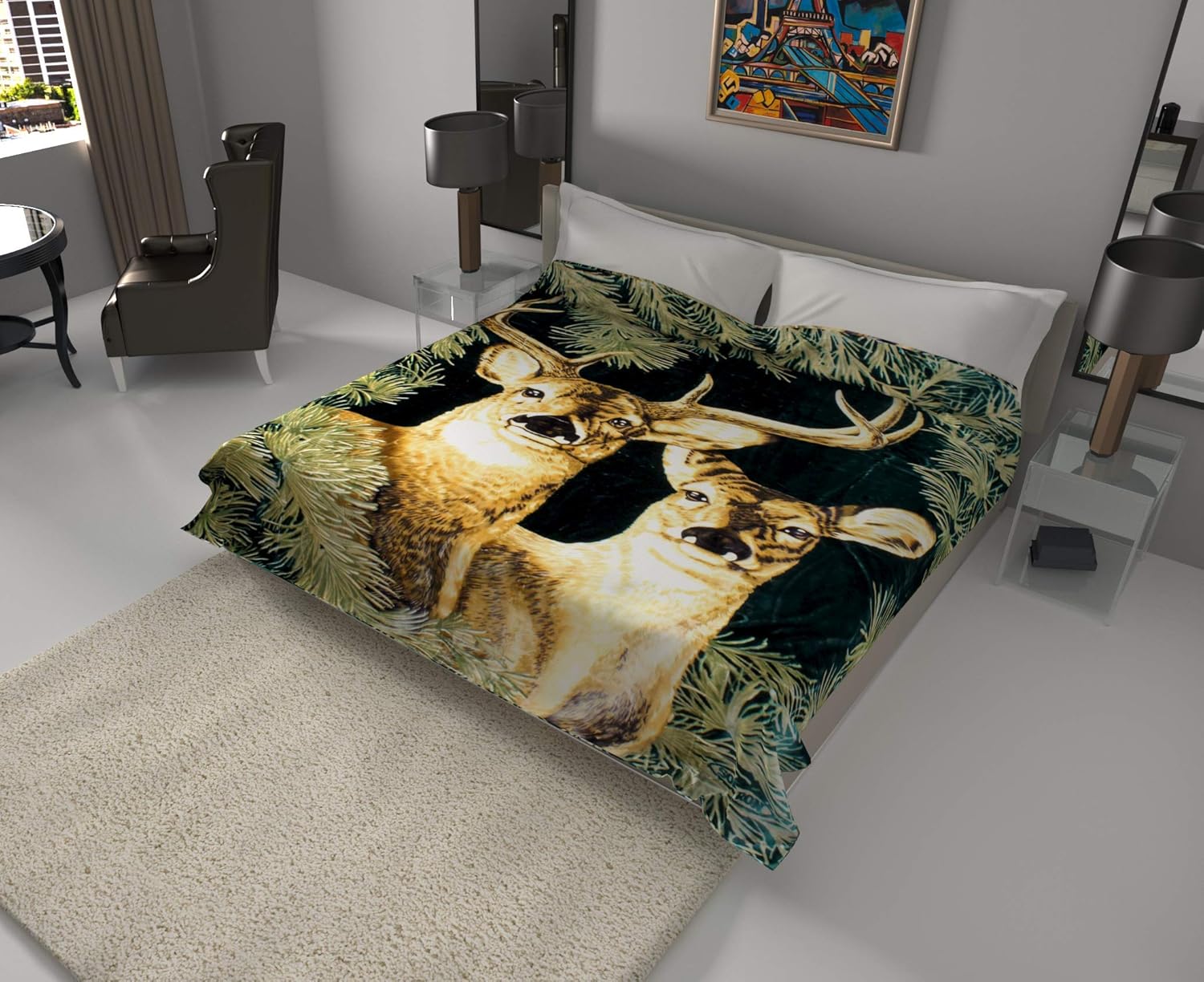 Solaron – Cobija de doble vista súper gruesa y resistente, de peso pesado, ultra sedosa, para cama king-size o queen.