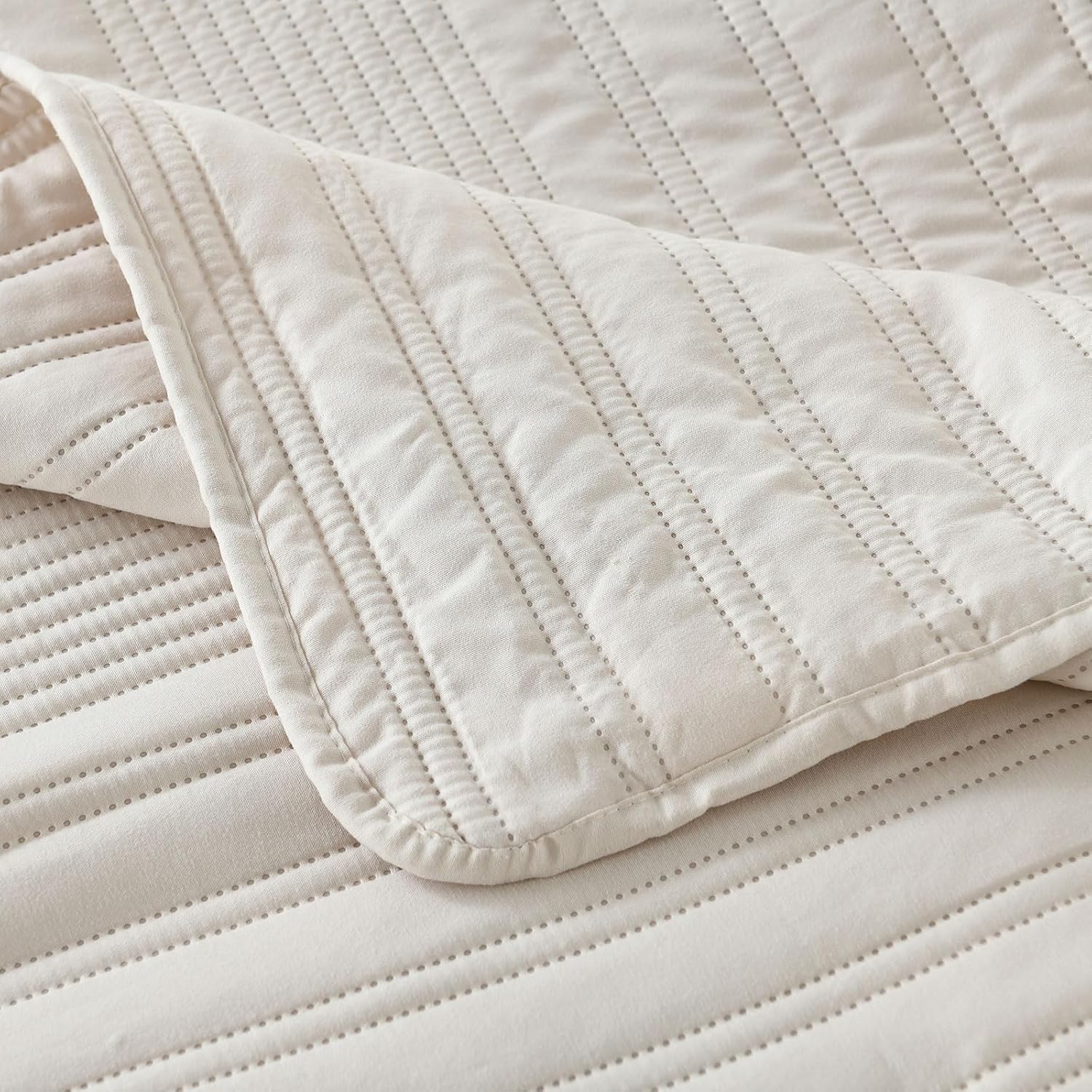 Boryard Juego de edredones de tamaño Queen  Juego de colcha ligera y suave a rayas de tamaño matrimonial (90 x 90 pulgadas) con 2 fundas de almohada