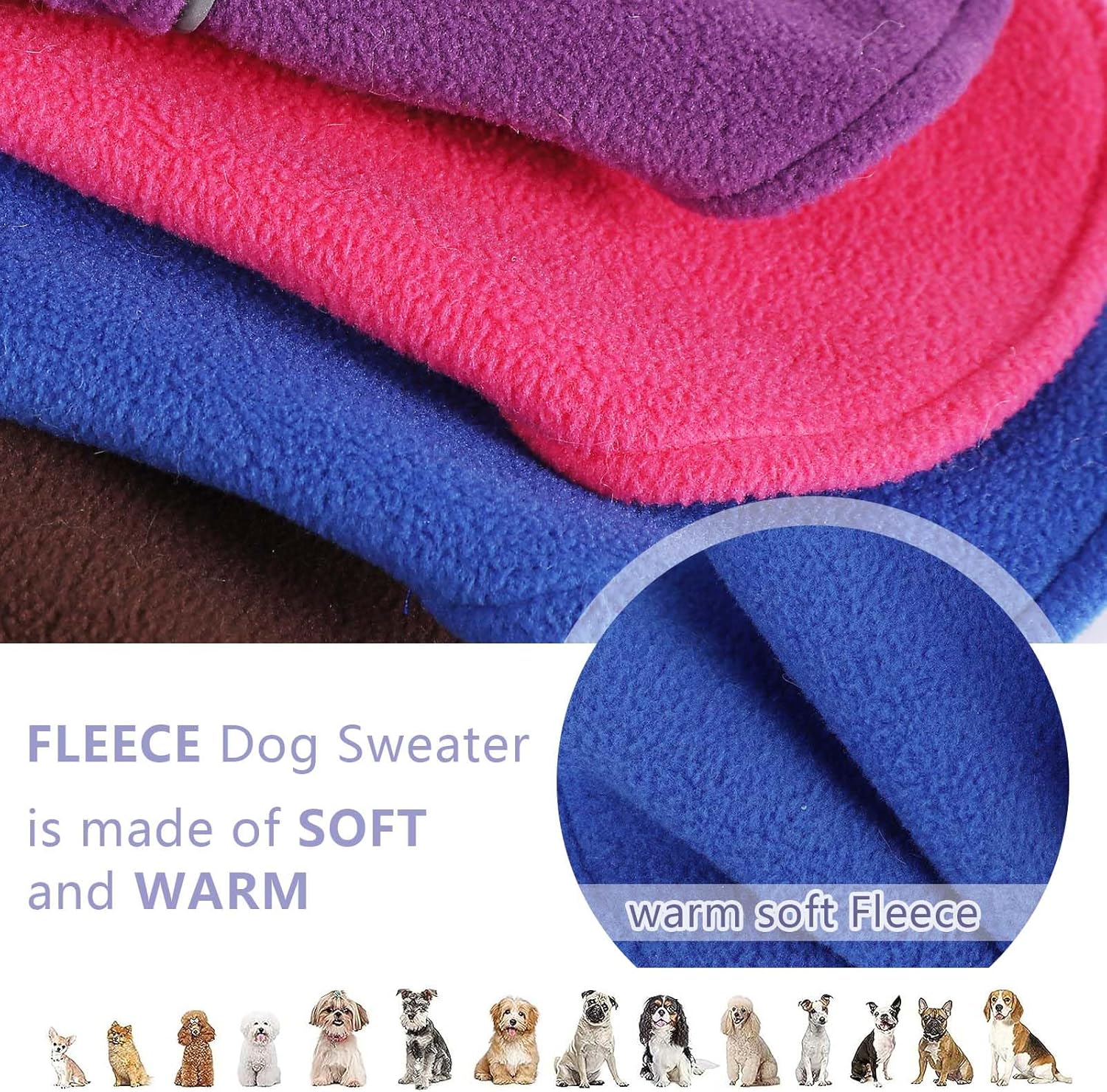 Suéter para perro, ropa para perros pequeños, suéter de forro polar para perros pequeños, suéter para perros pequeños, suéter para mascotas, suéter