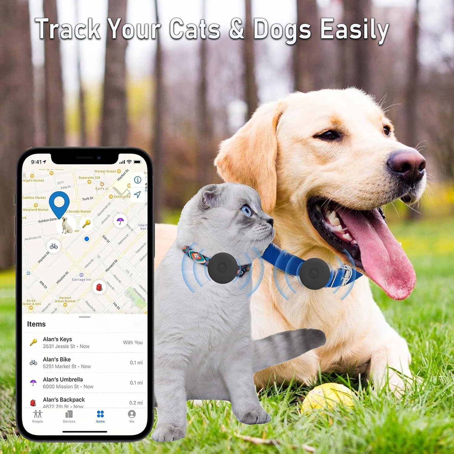 Airtag – Soporte impermeable para collar de perro, funda de silicona oculta impermeable para Airtag para rastreador GPS de mascotas, gatos, perros,