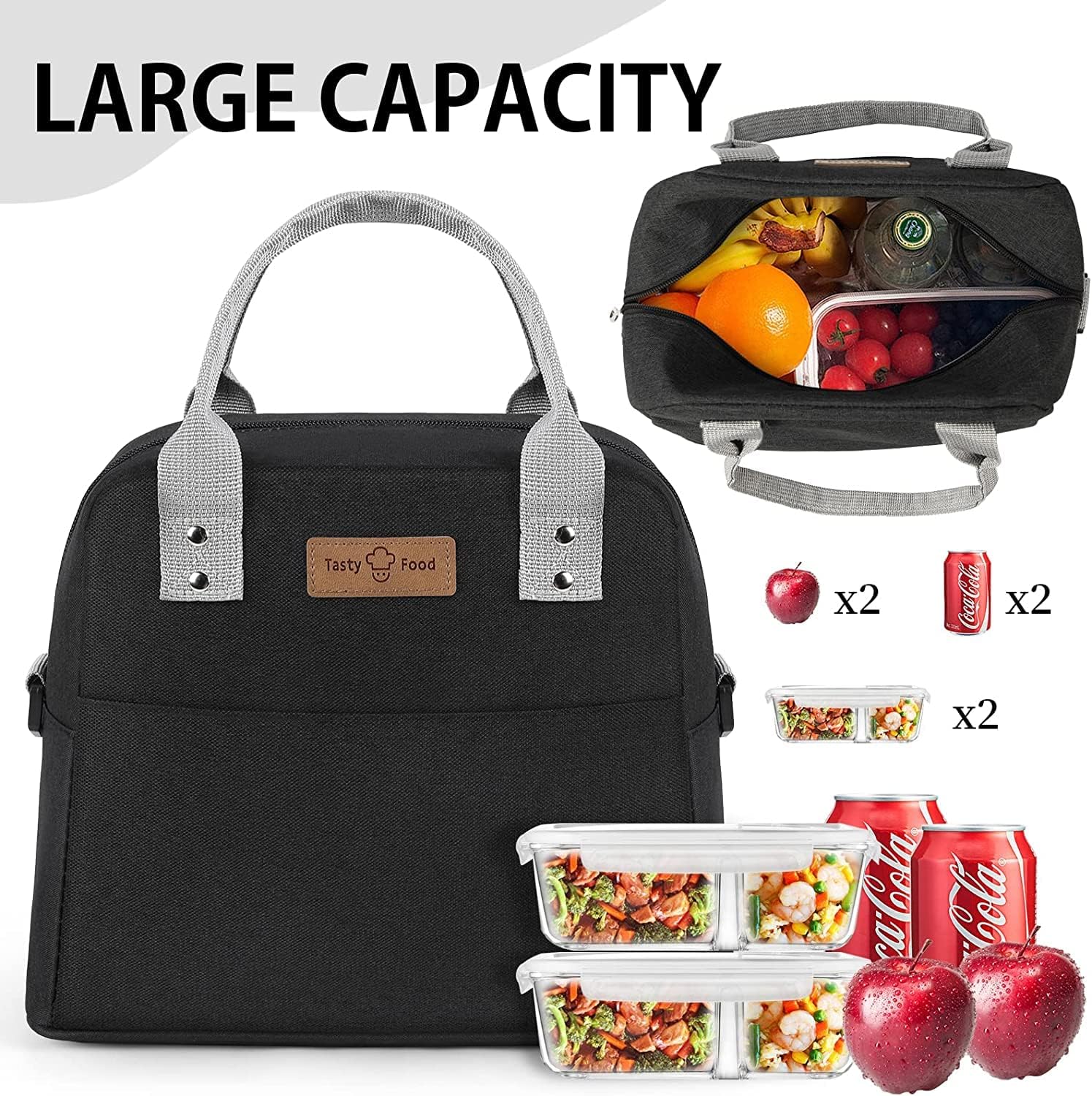 Bolsa de almuerzo multicolor portátil con película de aluminio Bolsa térmica de picnic más fresco