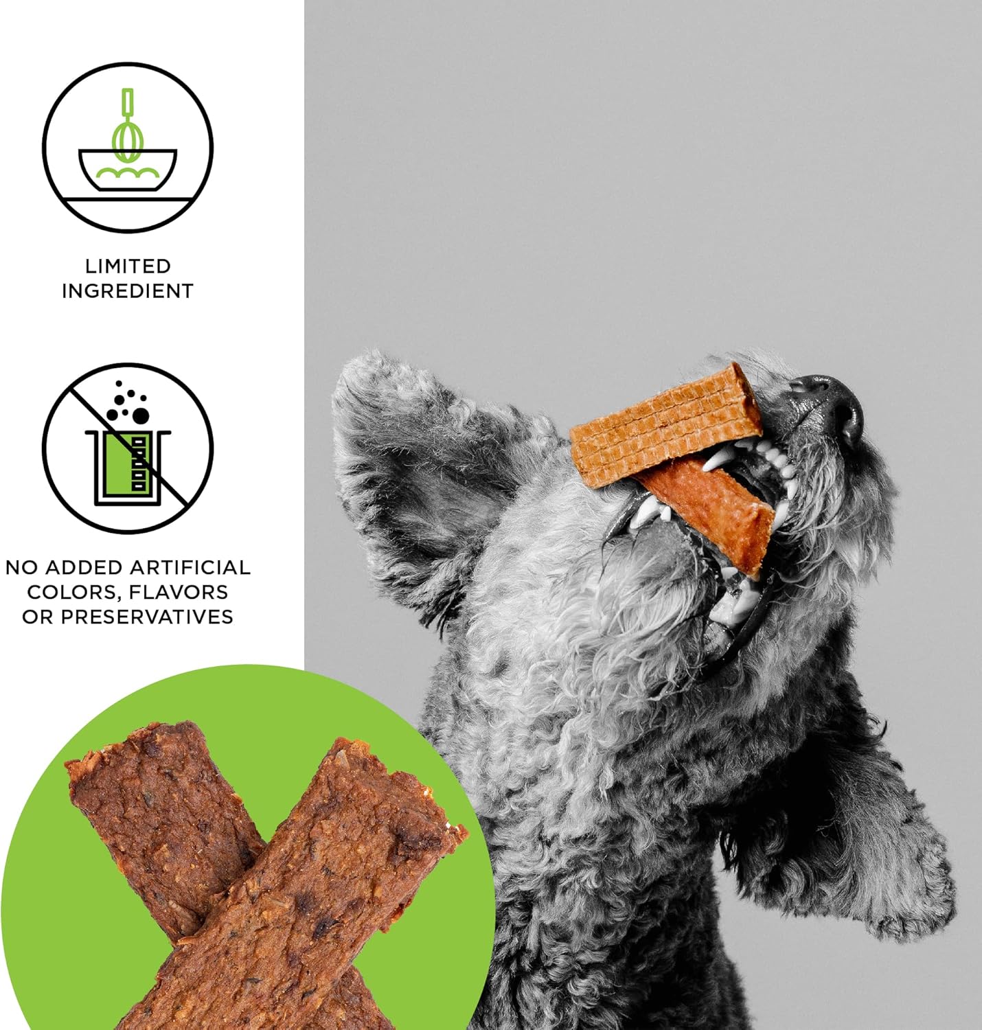 BIXBI Golosinas para perros Jerky, pollo original, 10 onzas, golosinas para perros sin granos hechas en Estados Unidos, alto en proteínas, nutrición