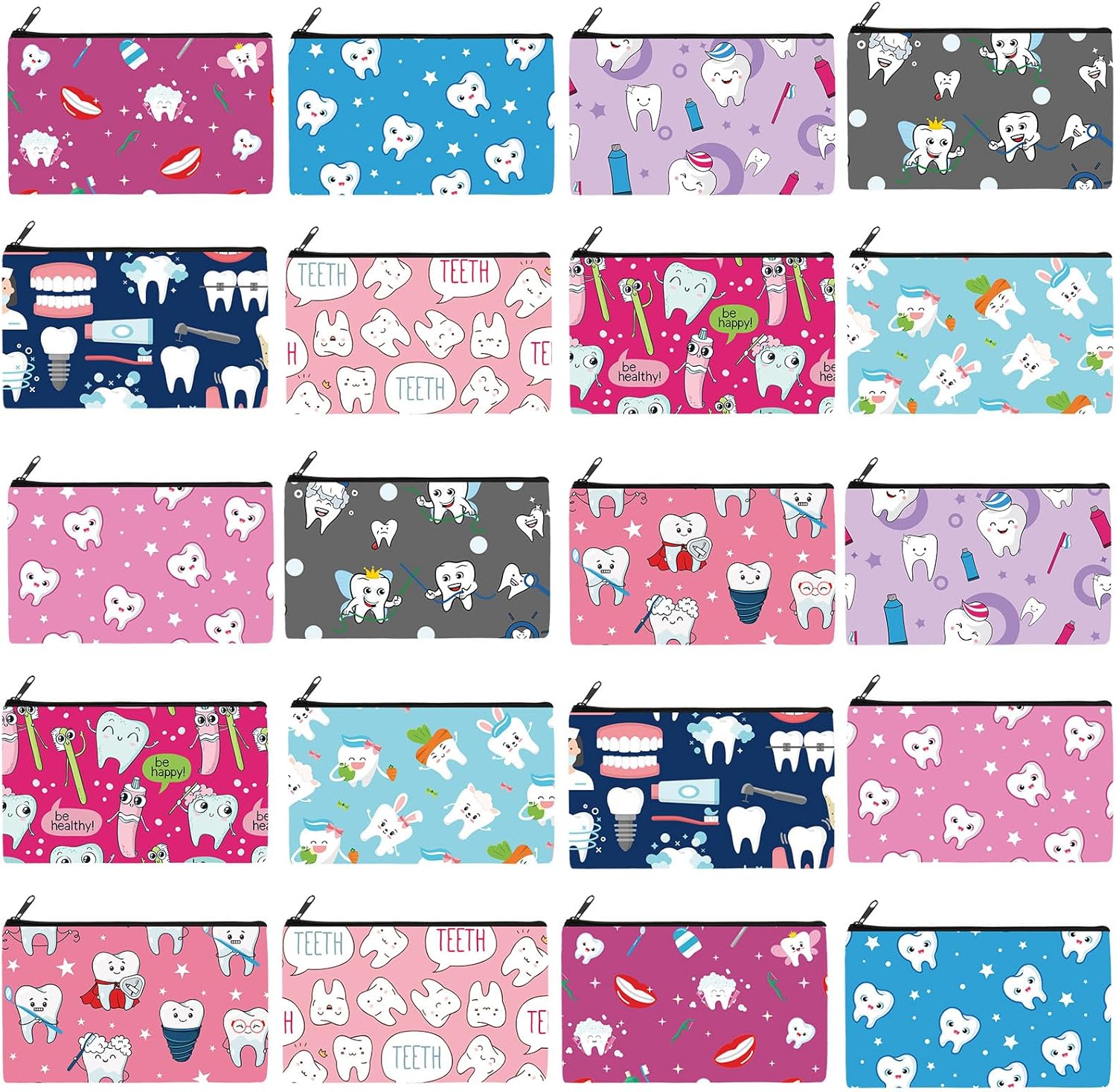 Reginary 20 bolsas de cosméticos para mujer, espaciosas bolsas de maquillaje con cremallera, bolsa de aseo de viaje, organizador de accesorios, 7 x