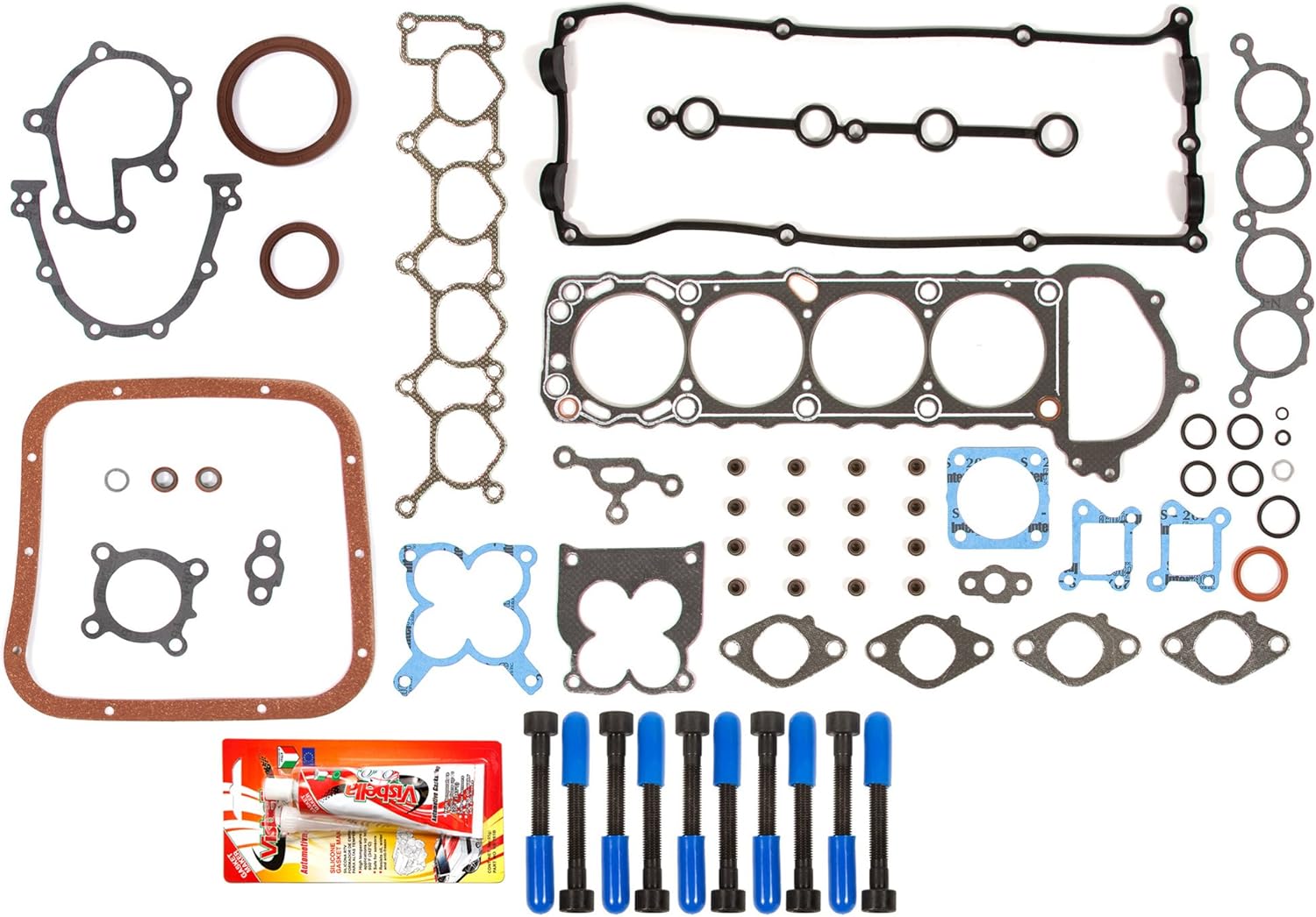 Compatible con 98-04 Nissan Frontier Xterra DOHC 2.4 KA24DE – Tornillos de cabeza de juego completo de juntas