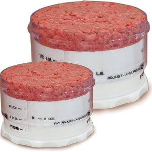 KitchenArt Adjust-A– Juego de prensa para hamburguesas, plástico, 2 piezas, color blanco KitchenArt Adjust-A– Juego de prensa para hamburguesas, plástico, 2 piezas, color blanco