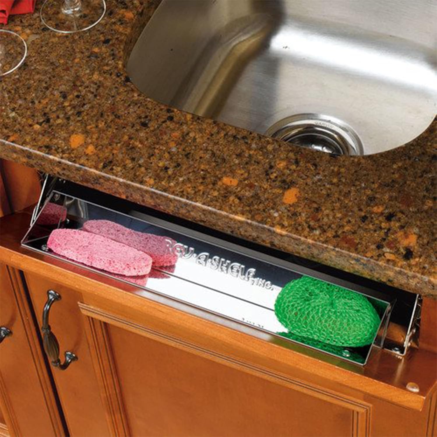 Rev-A-Shelf charola de acero inoxidable de 10pulgadas que se abre tipo bisagra