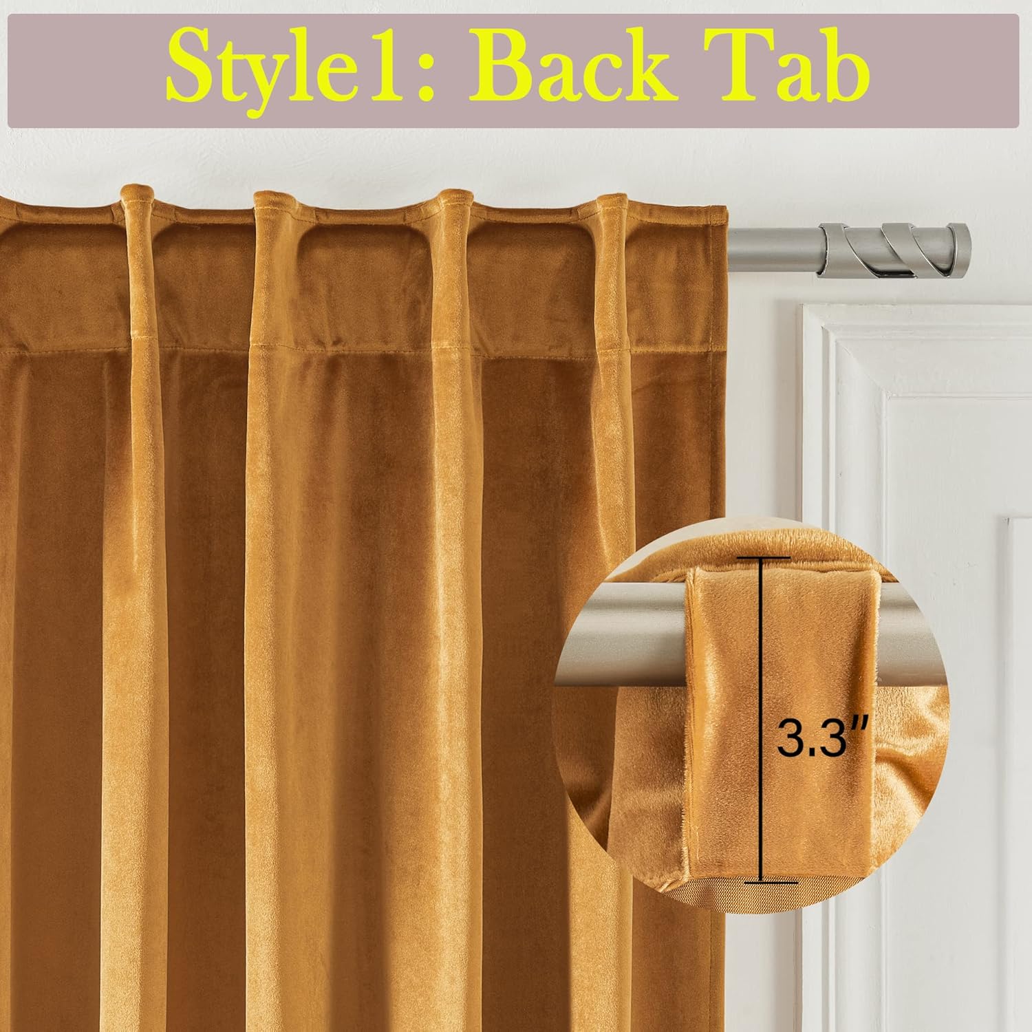 Timeper Cortinas de terciopelo amarillo naranja para el hogar, decoración retro brillante para vacaciones, cortinas de terciopelo súper suave,