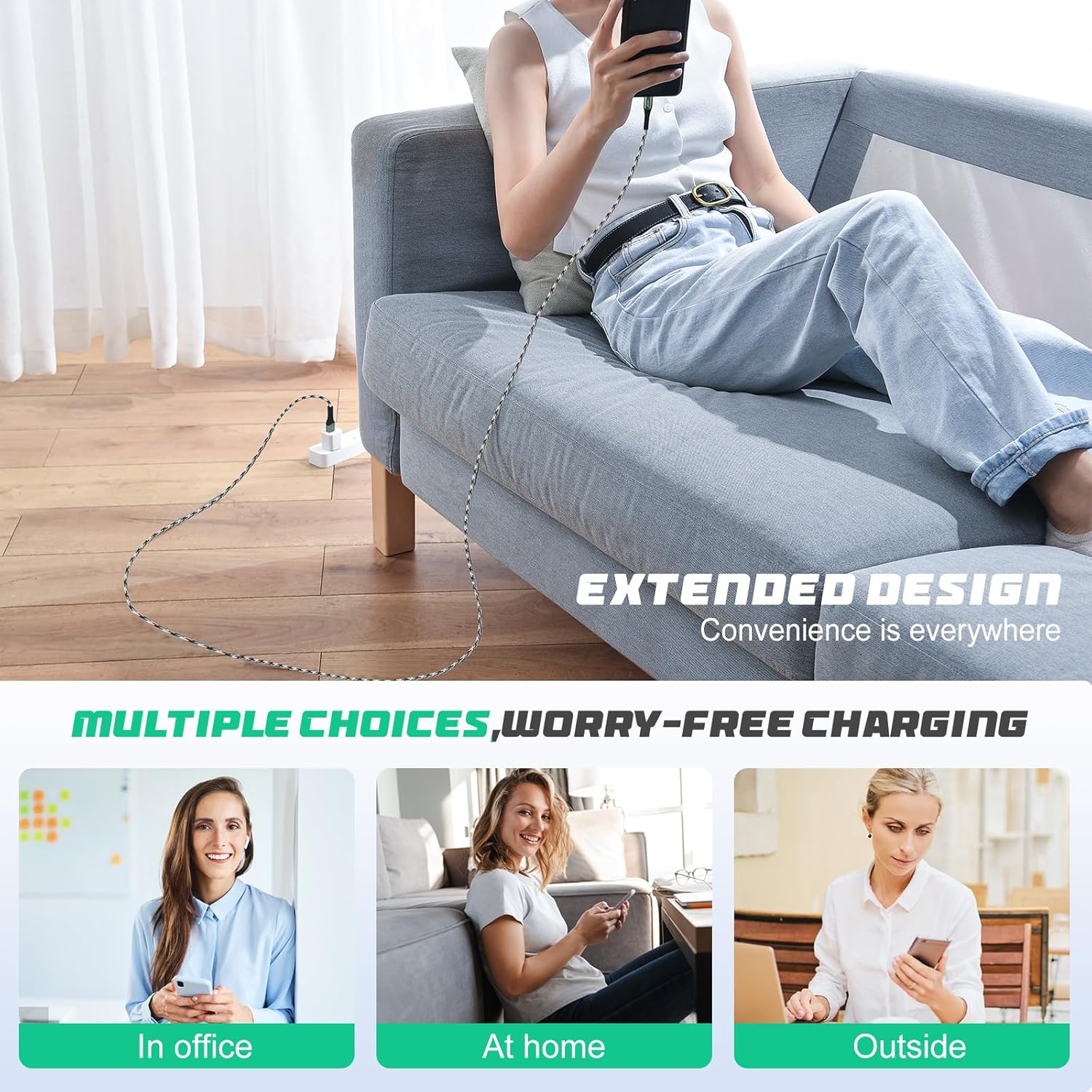 AGOZ Paquete de 2 cables USB C de 6 pies de carga rápida compatibles con iPhone 15 Pro Max, 15 Pro, 15 Plus, 15, iPad Pro de 12.9 pulgadas, 11