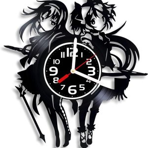 Reloj decorativo compatible con Puella Magi Madoka Magica – Reloj de pared de vinilo con anime, imagen de anime japonés, reloj de pared de vinilo de Reloj decorativo compatible con Puella Magi Madoka Magica – Reloj de pared de vinilo con anime, imagen de anime japonés, reloj de pared de vinilo de