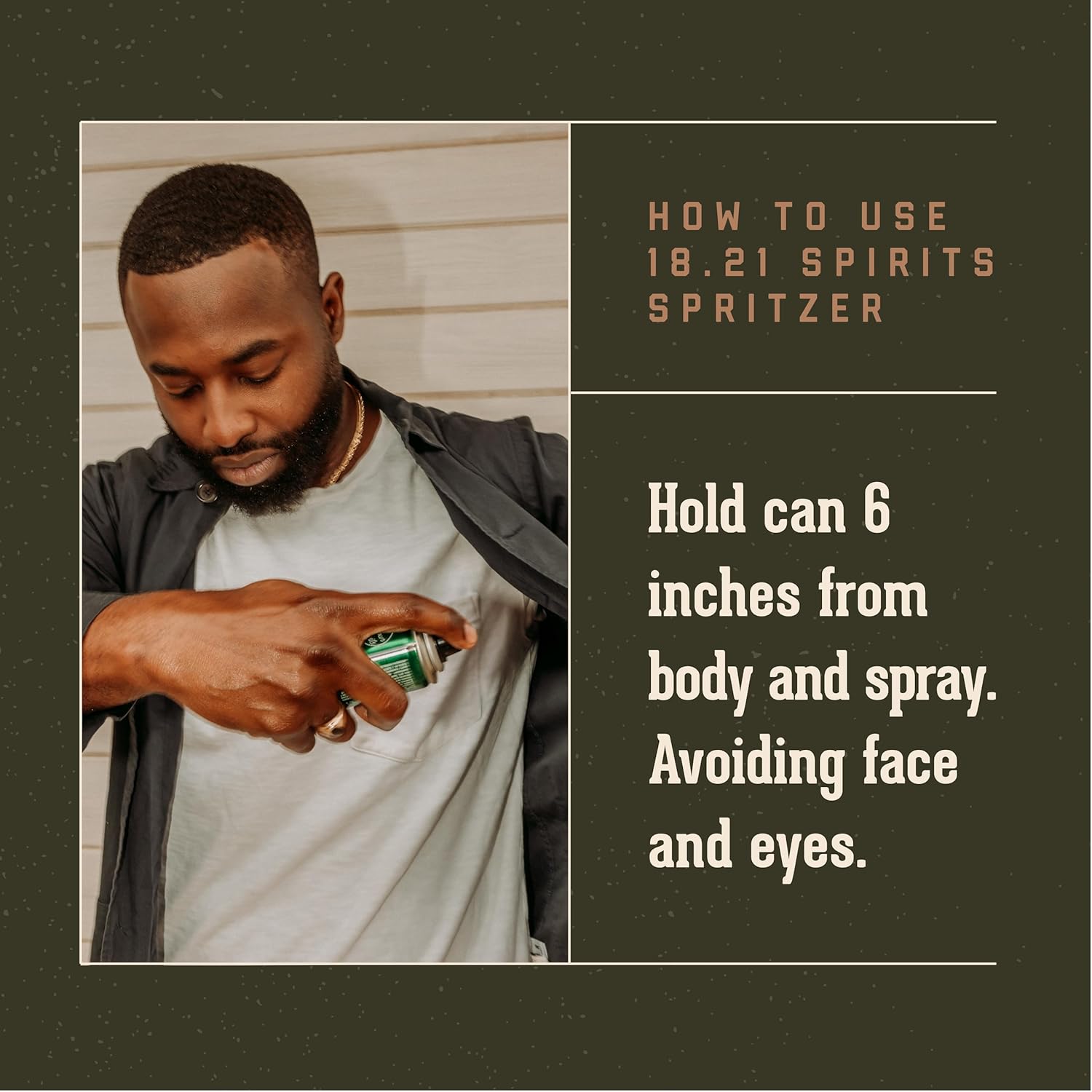 18.21 Man Made Men’s Spirits Spritzer, 3.4 oz. – Spray corporal de larga duración con aromas masculinos – Regalos para él