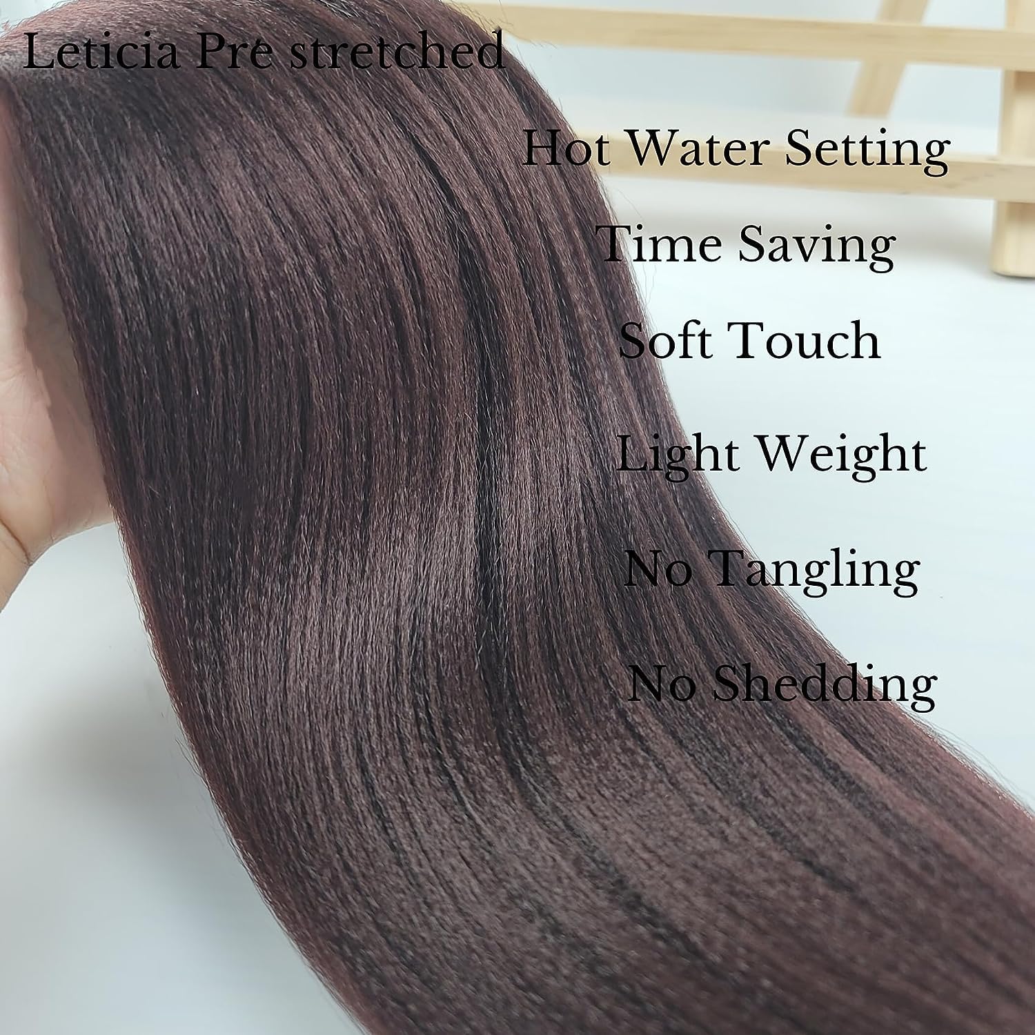Extensiones de cabello trenzado Kanekalon preestirado de color marrón chocolate
