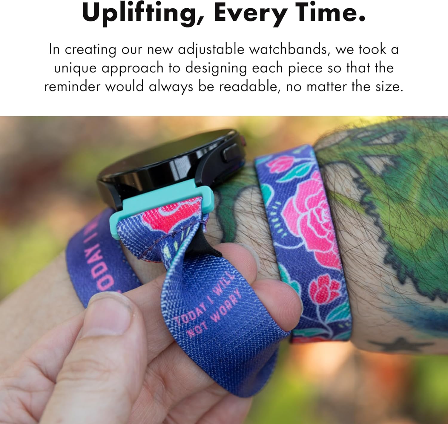 ZOX Correa para reloj inteligente Android  Banda elástica con afirmaciones motivacionales y hermosas obras de arte  Regalos para hombres, mujeres y