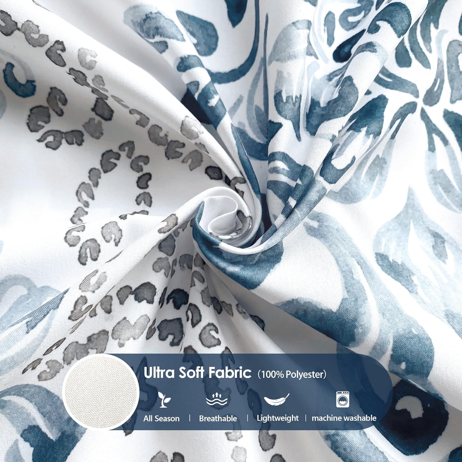 Style Quarters – Juego de edredón tamaño King, juego de ropa de cama floral suave y cómodo de 4 piezas para todas las estaciones, cama en una bolsa