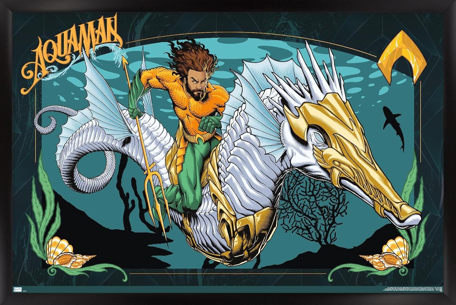 Trends International DC Comics Movie Aquaman y el Reino Perdido – Póster de pared con ilustración de Aquaman, 22.37 x 34.00 pulgadas, versión