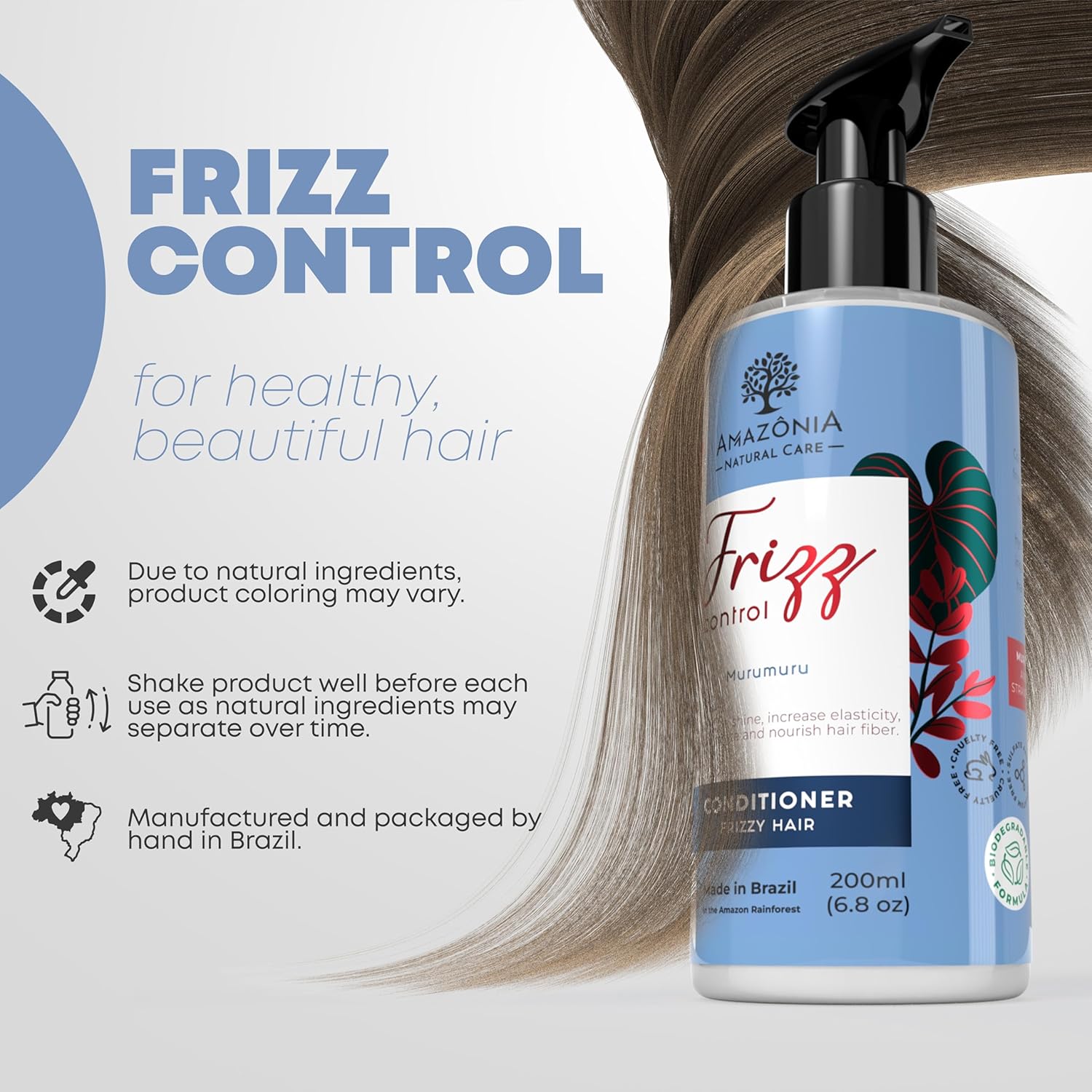 Acondicionador natural de control de encrespamiento para mujeres y hombres, acondicionador de cabello antiencrespamiento, acondicionador de cabello