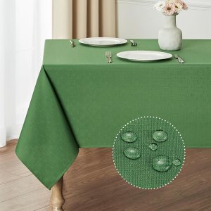 Mantel rectangular impermeable de 52 x 70 pulgadas, mantel texturizado de lino, resistente a las manchas y a las arrugas, lavable, mantel de tela Mantel rectangular impermeable de 52 x 70 pulgadas, mantel texturizado de lino, resistente a las manchas y a las arrugas, lavable, mantel de tela