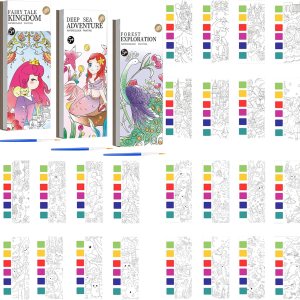 Juego de 3 libros de pintura de acuarela de bolsillo, libro de pintura de acuarela para niños, juego de libros de acuarela de viaje de bolsillo con Juego de 3 libros de pintura de acuarela de bolsillo, libro de pintura de acuarela para niños, juego de libros de acuarela de viaje de bolsillo con