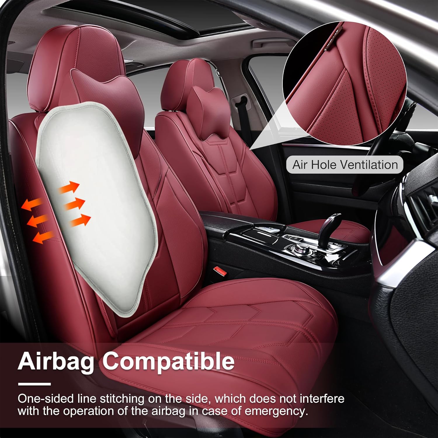Fundas de asiento delantero, fundas universales de asiento para automóviles, 2 piezas, protectores de asiento de automóvil de cuero sintético