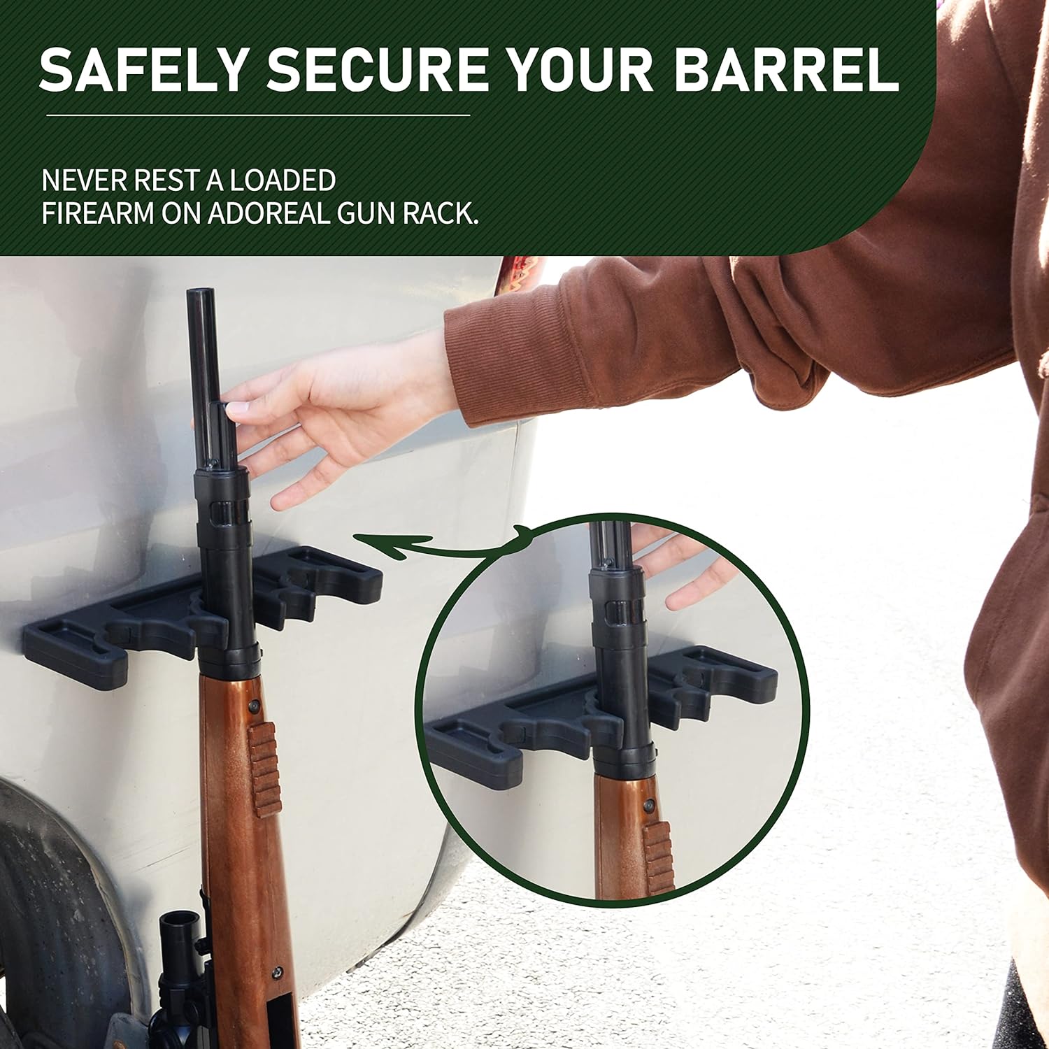 Estante magnético para rifles, estante de goma duradero para almacenamiento de armas, soporte magnético para pistola en gabinete de pistola,