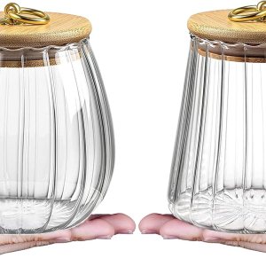 38 FL OZ Glass Jars with Bamboo Lids, Glass Containers with Airtight Lids for Storage, Large Candy Jars for Coffee Nuts Cookie, Decorative Glass 38 FL OZ Glass Jars with Bamboo Lids, Glass Containers with Airtight Lids for Storage, Large Candy Jars for Coffee Nuts Cookie, Decorative Glass