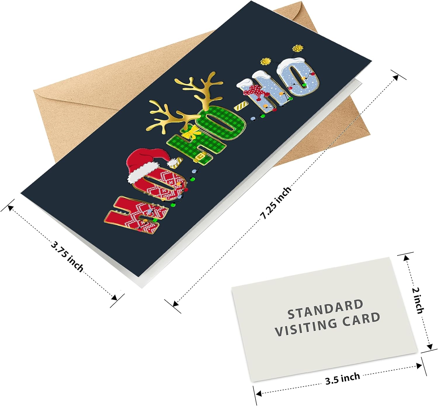easykart labels Surtido de 18 tarjetas de Navidad con sobres y calcomanías de sellado, 6 diseños temáticos navideños con efecto de lámina y relieve,