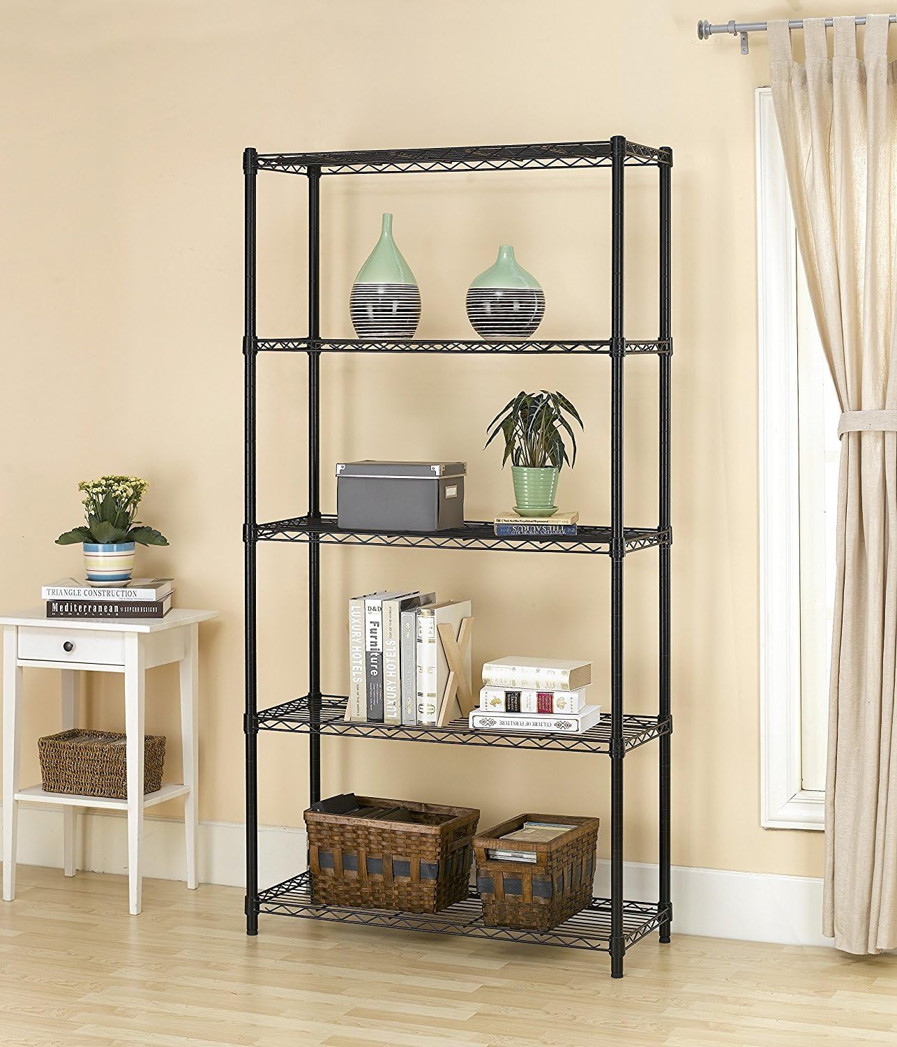 PayLessHere sistema de 5 estantes ajustables de acero, ideal para almacenamiento en cochera