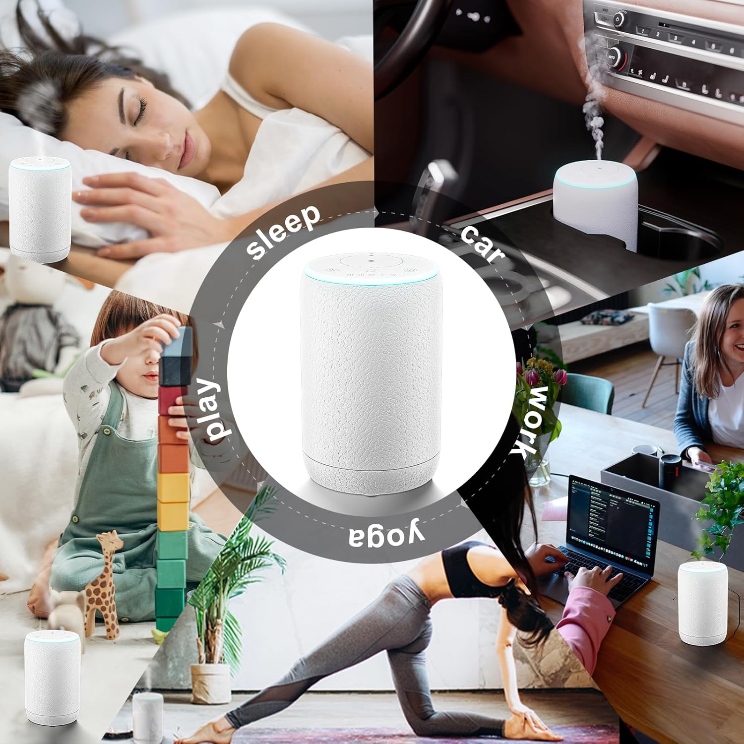 Difusor sin agua inalámbrico para automóvil para aceites esenciales, difusores de niebla de aroma para habitación grande, difusor de aceite portátil