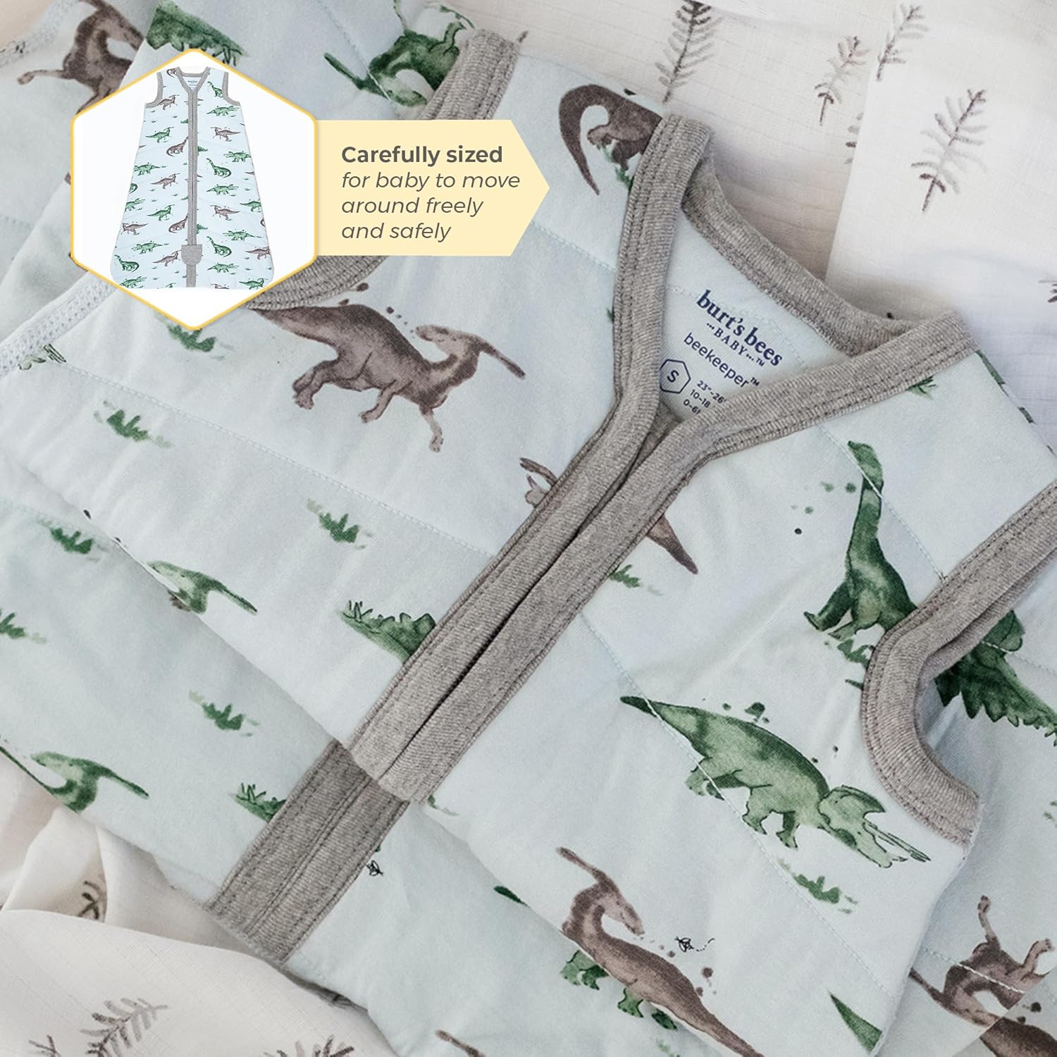 Burt’s Bees Baby Beekeeper – Manta ponible unisex para bebé, algodón 100% orgánico, manta de transición envolvente, saco de dormir