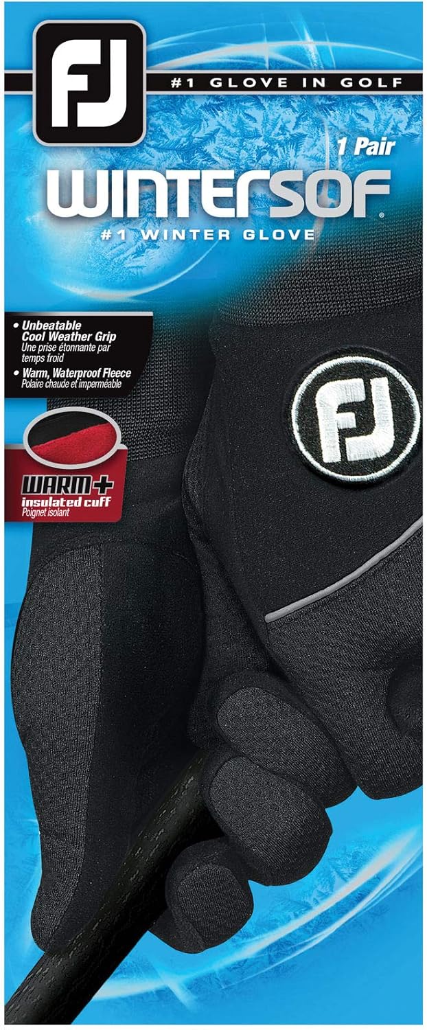 FootJoy Guantes de golf WinterSof para mujer, par (negro)