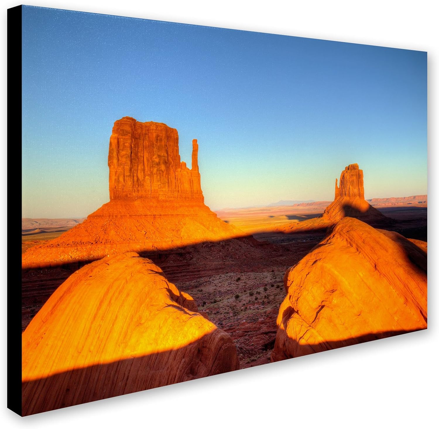 Lienzo decorativo para pared de Monument Valley Sunset de Pierre Leclerc, 14 x 19 pulgadas