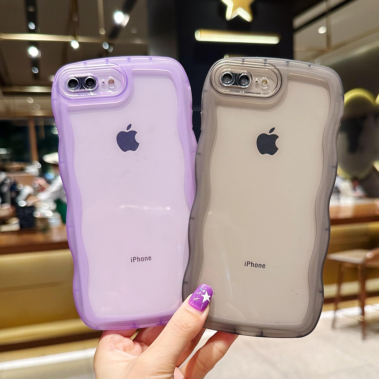 XIQI Funda compatible con iPhone 7 Plus8 Plus de 5.5 pulgadas, bonita funda protectora de silicona suave a prueba de golpes para mujeres y niñas,