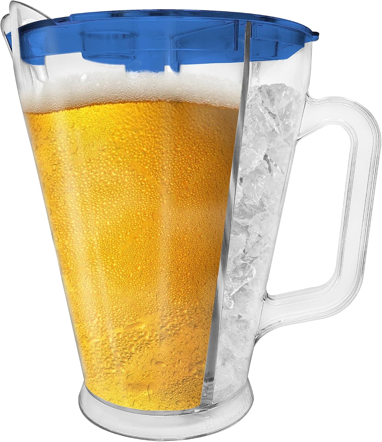 Jarra indestructible, doble compartimento, siempre fresca, tapa ajustable, dispensador de bebidas de policarbonato de grado restaurante con boquilla