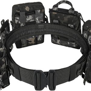 YAKEDA Molle – Cinturón táctico de combate para cinturón de combate de liberación rápida, cinturón de airsoft, cinturones resistentes, 8 piezas YAKEDA Molle – Cinturón táctico de combate para cinturón de combate de liberación rápida, cinturón de airsoft, cinturones resistentes, 8 piezas