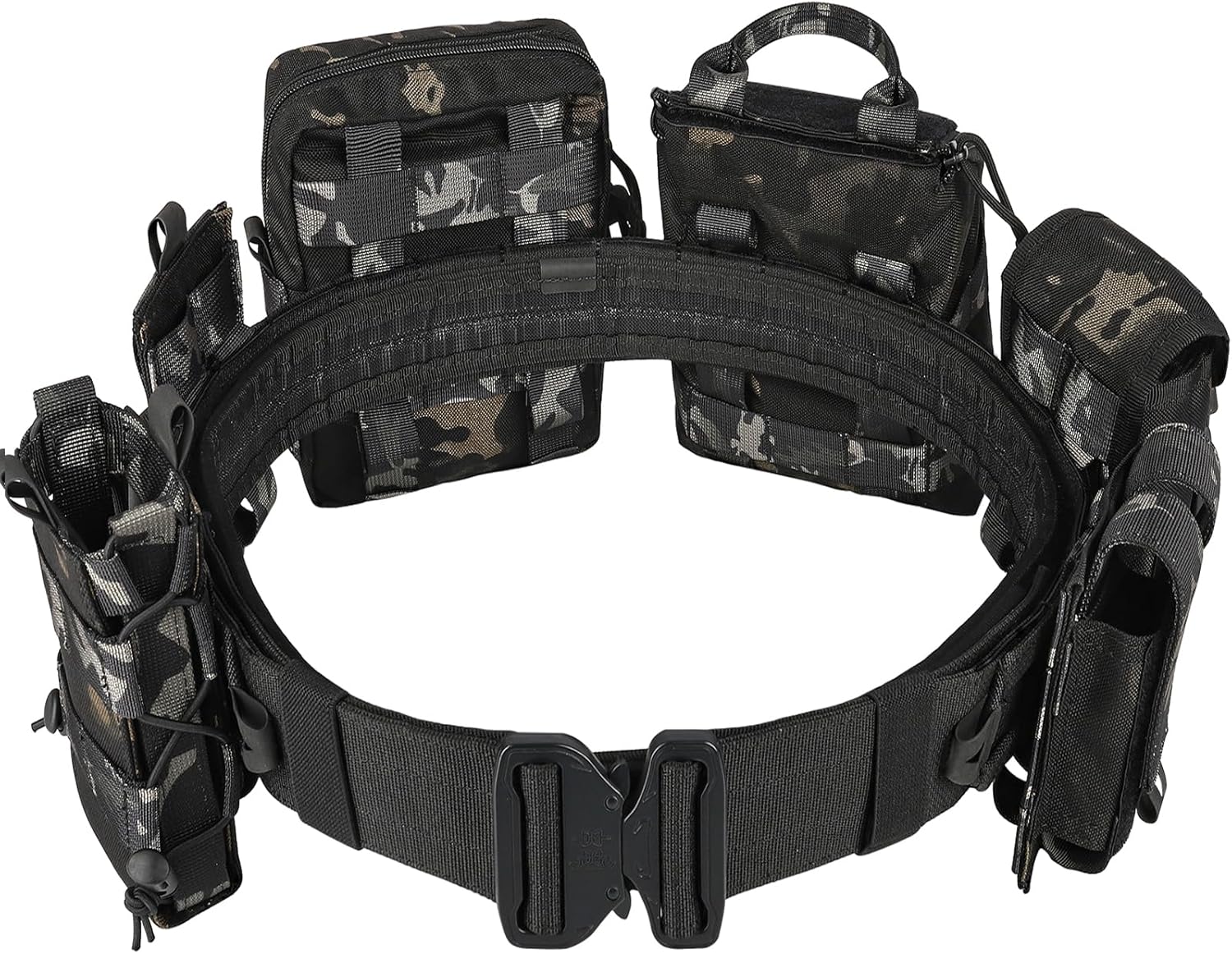 YAKEDA Molle – Cinturón táctico de combate para cinturón de combate de liberación rápida, cinturón de airsoft, cinturones resistentes, 8 piezas