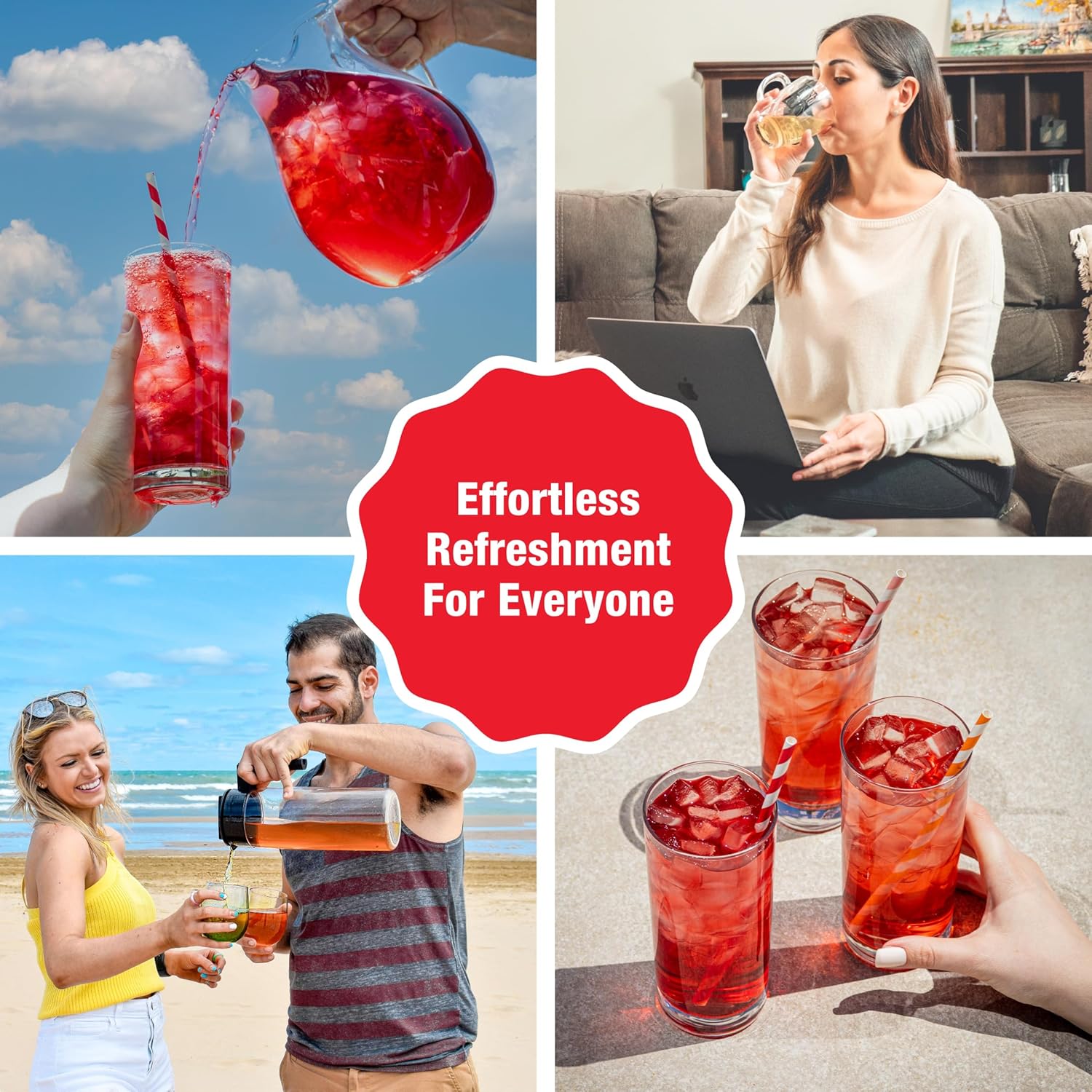 Tiesta Tea – Palm Beach Punch Cold Brew Tea  Té de hierbas Fruit Punch  Mezclas de té helado de hojas sueltas de primera calidad  Té helado sin