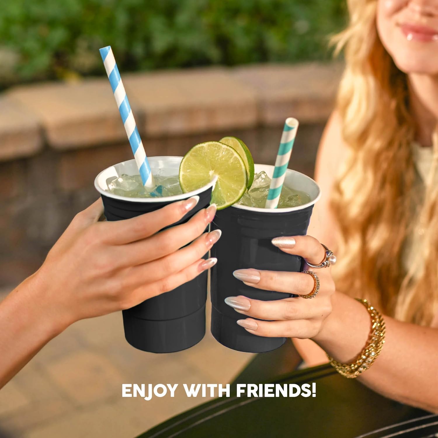 Sili Wraps Vasos de plástico de doble pared para fiesta de Halloween, fabricados en Estados Unidos, paquete de 12, vasos de 16 onzas, aislados,