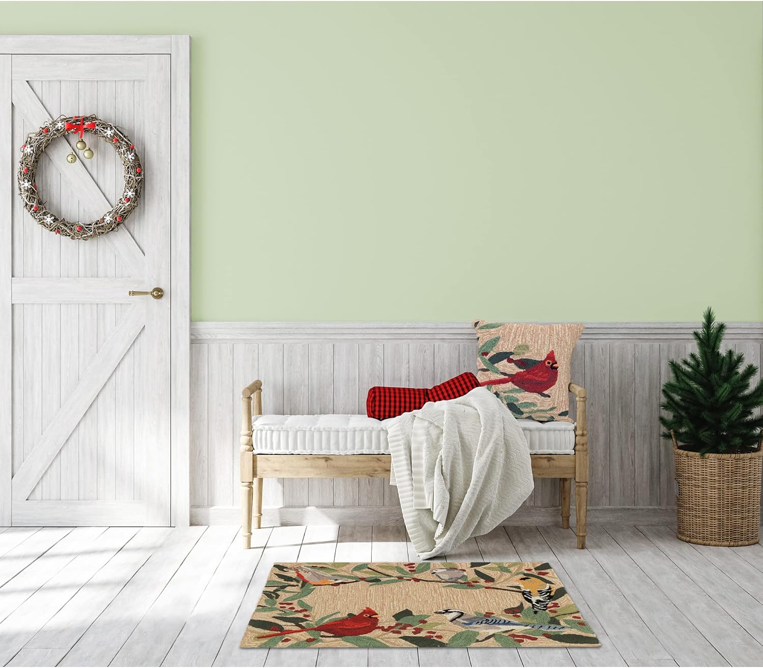 Liora Manne FrontPorch – Alfombra para interiores y exteriores, diseño novedoso, enganchada a mano, resistente a la intemperie, estabilizada a los