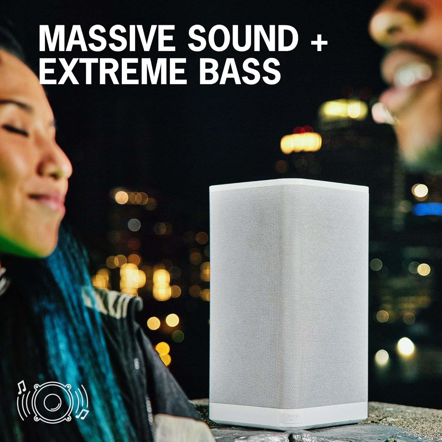 Ultimate Ears HYPERBOOM Altavoz Bluetooth portátil, altavoz inalámbrico con graves grandes, resistente al agua, IPX4, rango de 150 pies, duración de