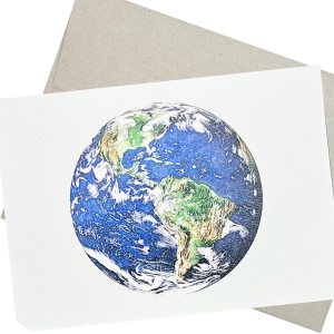 Tarjeta de felicitación de la Tierra con sobre (7 x 5 pulgadas y en blanco para todas las ocasiones), tarjeta clásica de Bon Voyage para un viajero Tarjeta de felicitación de la Tierra con sobre (7 x 5 pulgadas y en blanco para todas las ocasiones), tarjeta clásica de Bon Voyage para un viajero