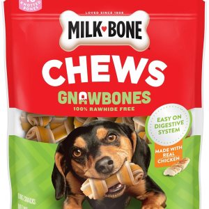 Milk-Bone – Huesos de roer para perros, de larga duración y sin piel cruda Milk-Bone – Huesos de roer para perros, de larga duración y sin piel cruda