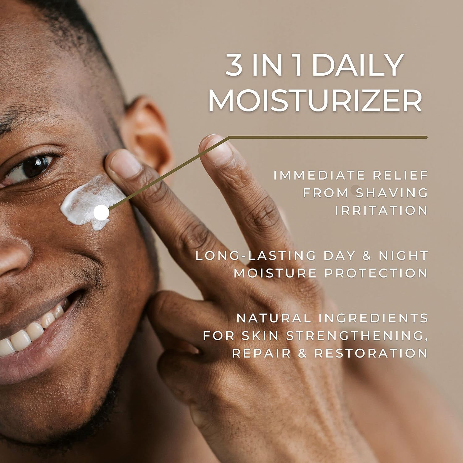 Burke Avenue – Hidratante diario 3 en 1, loción facial para hombres y bálsamo para después del afeitado, calmante e hidratante