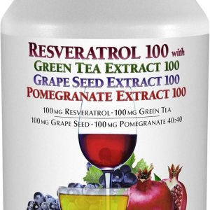 ANDREW LESSMAN Resveratrol-100 con té verde 100 semillas de uva 100 granadas 100-360 cápsulas – Cuatro potentes antioxidantes protectores. ANDREW LESSMAN Resveratrol-100 con té verde 100 semillas de uva 100 granadas 100-360 cápsulas – Cuatro potentes antioxidantes protectores.