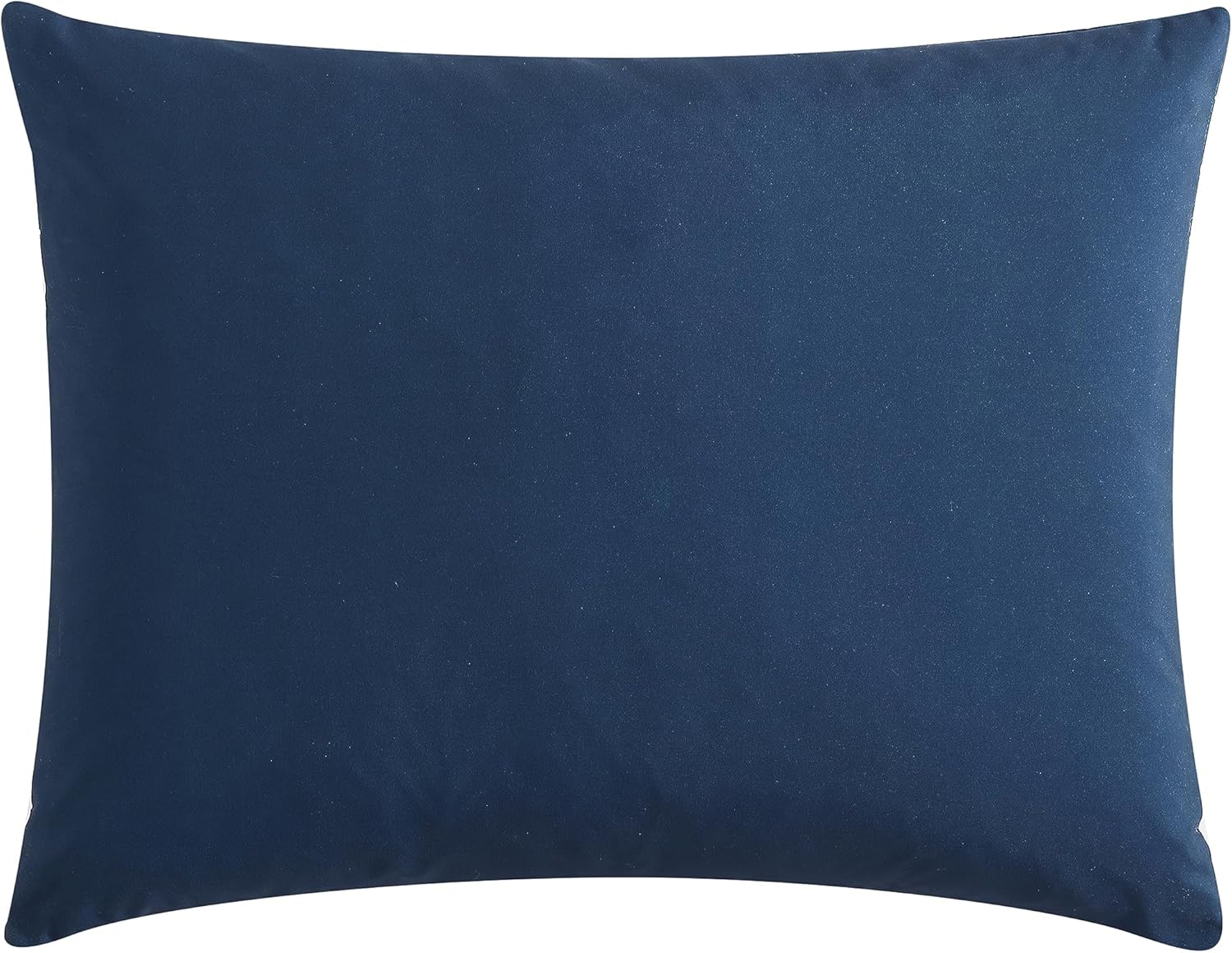 Nautica – Juego de edredón tamaño King, juego de ropa de cama reversible de algodón, decoración del hogar para todas las estaciones (Longdale Stripe