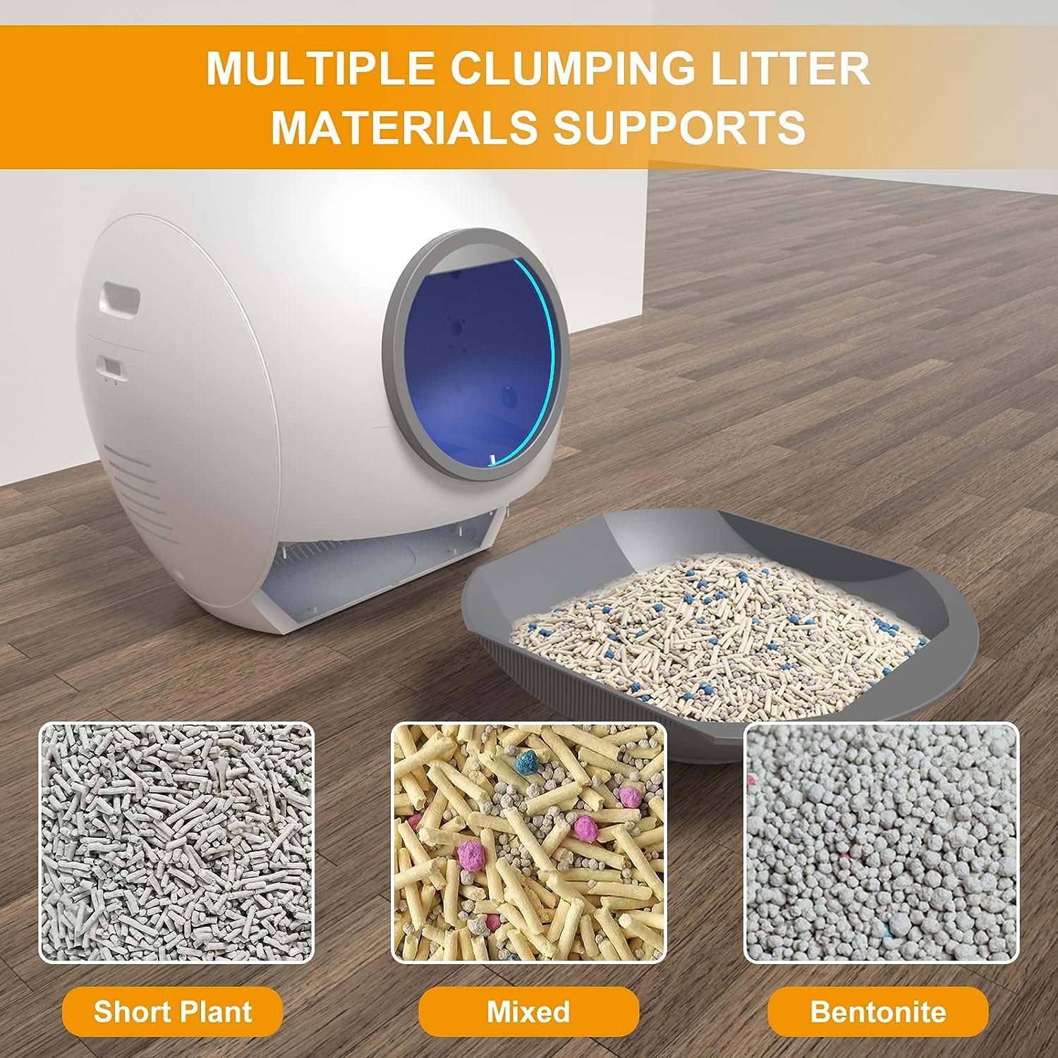 Caja de arena para gatos autolimpiante automática extragrande con control de aplicación, alerta segura y monitor de salud inteligente, eliminación