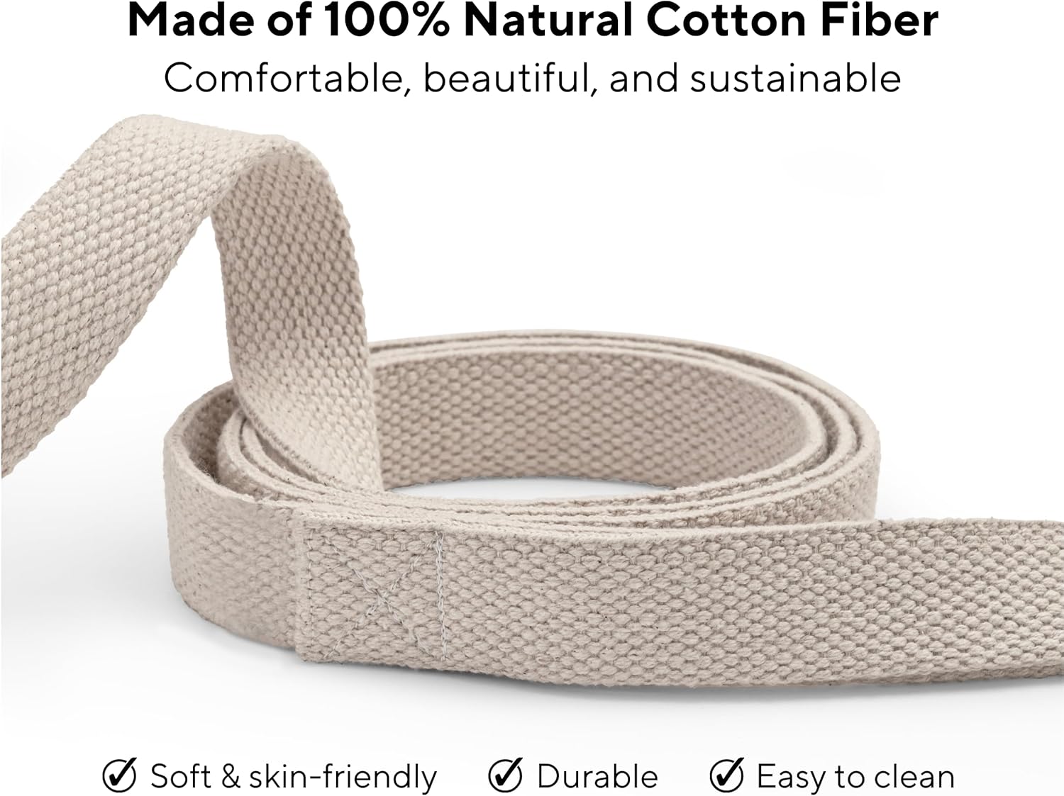 Correa de algodón ultra duradera de 5 pies para perro, correa de algodón natural de 60 pulgadas de longitud con fuerte gancho de metal, suave y
