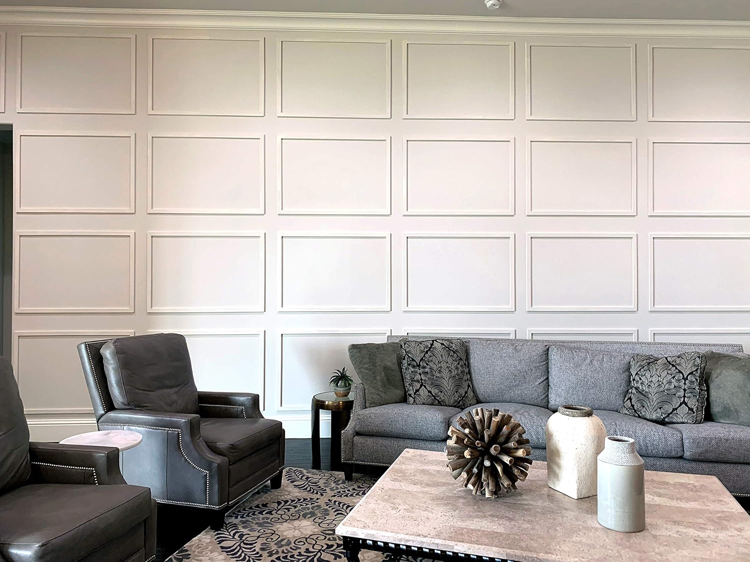Ekena Millwork Panel de pared decorativo Prescott de 34 pulgadas de ancho x 16 pulgadas de alto x 38 pulgadas de alto (dos piezas)