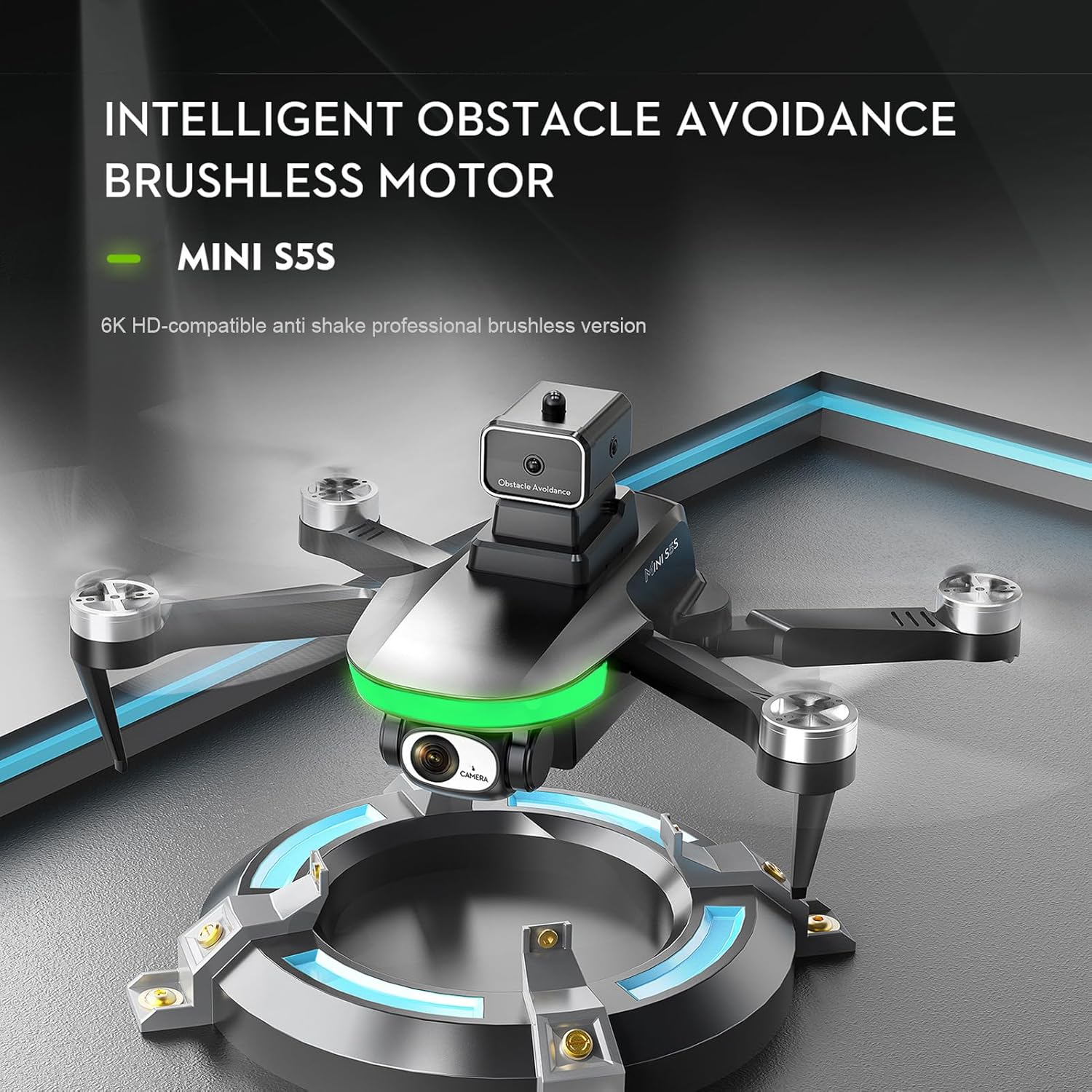 Dron con cámara gran angular para adultos y niños, 4K HD plegable control remoto Quadcopter Drone Altitude Hold Juguetes de control remoto regalos