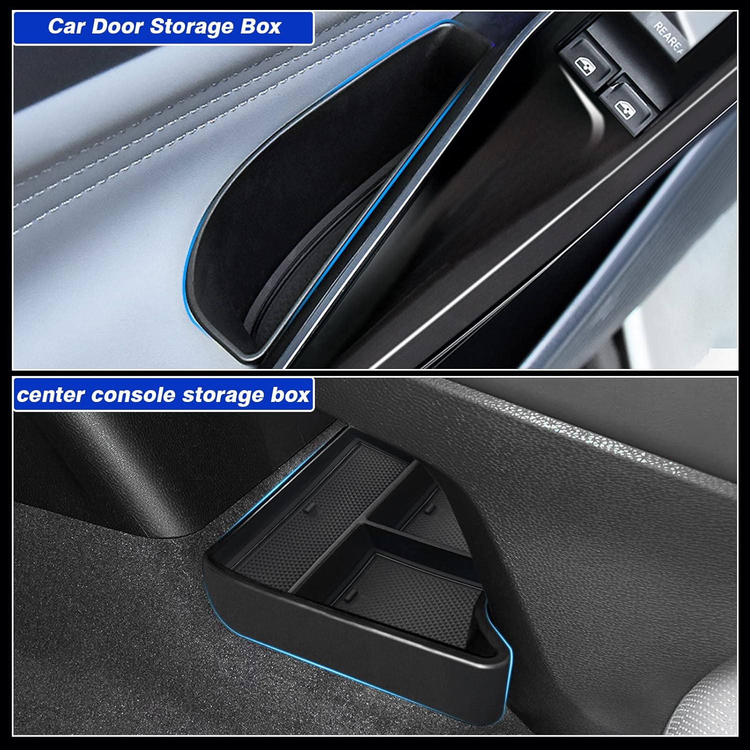 Autorder Ajuste personalizado para organizador de consola central Volkswagen ID.4 VW ID4 2021 2022 2023, accesorios para consola central, bandeja de